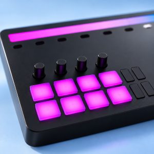 Close-up of the Sway's glowing pads and knobs